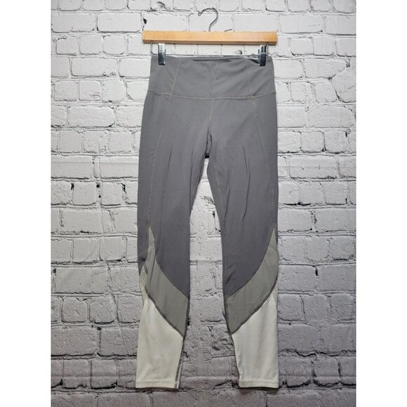 Athleta Pants - Athleta Colorblock Salutation Tight 7/8 Leggings Mid-Rise Gray Size S